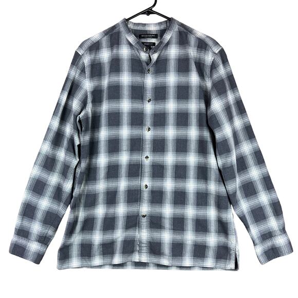 Banana Republic Mens Shirt Luxe Flannel Plaid Button Down Grant Fit Stretch L - Picture 1 of 13